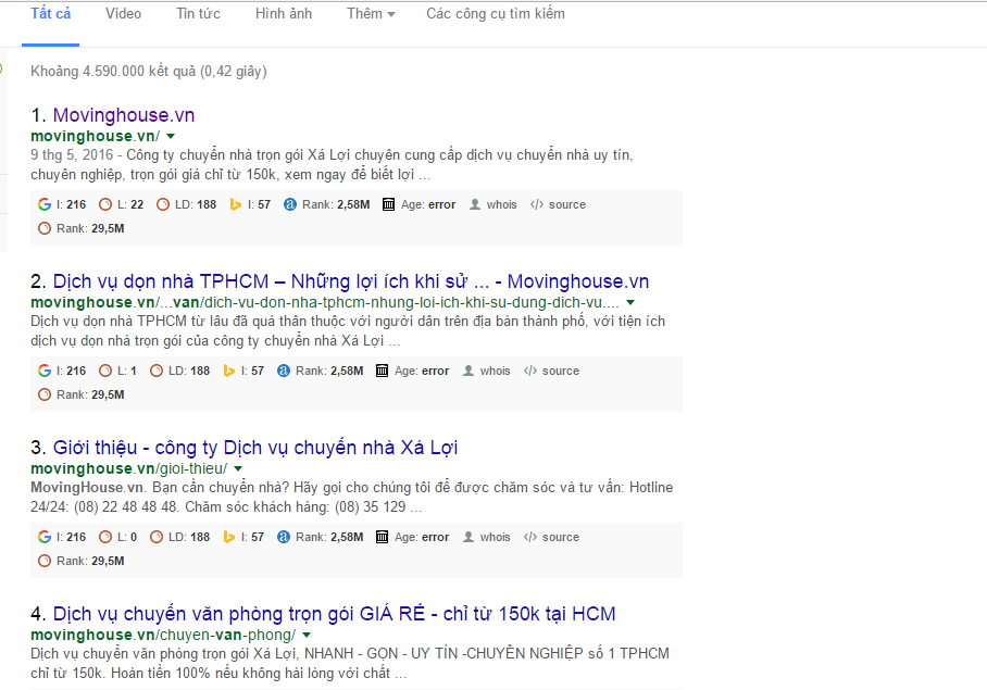 Dịch vụ chuyển nhà Xá Lợi - TPHCM