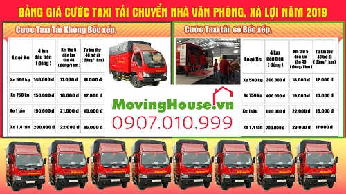 Bảng giá xe tải chở hàng tại Xá Lợi