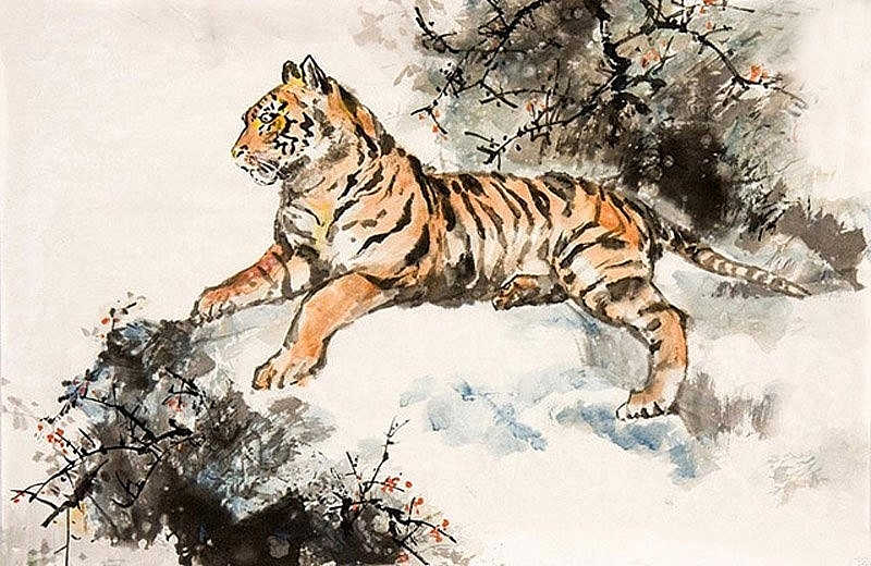 bức tranh hình con hổ