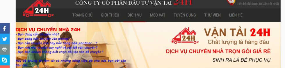 Dịch vụ chuyển nhà trọn gói công ty Vận Tải 24h