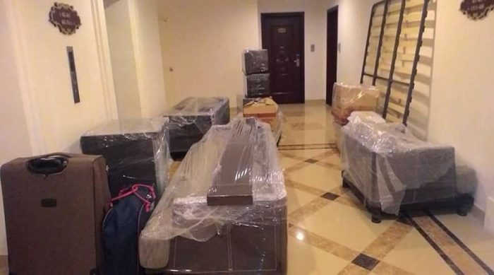 Những vật dụng trong nhà đã được đóng gói để chuyển sang nhà mới