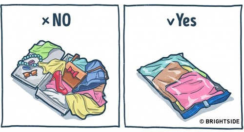 Mẹo nhỏ sử dụng túi chân không trong khi xếp đặt