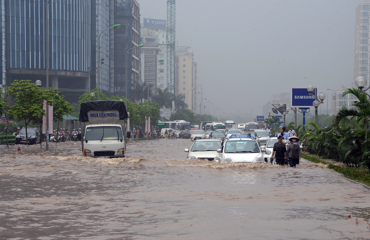 tuyến đường giao thông bị ngập lụt