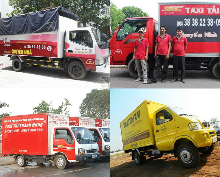 Các loại xe của từng hãng taxi tải tại TPHCM