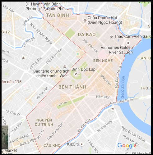 Bản đồ Quận 1 Thành Phố Hồ Chí Minh