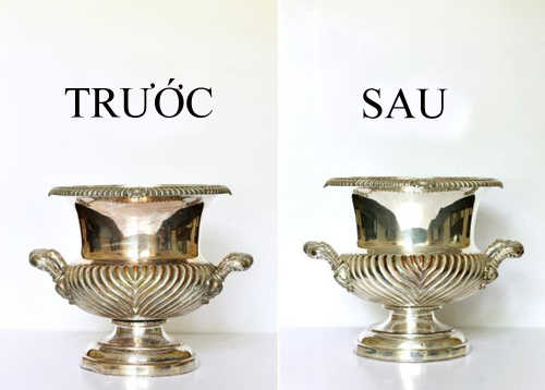 Đồ vật trước và sau khi được đánh bóng
