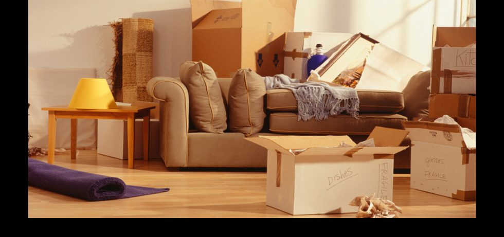 đồ đạc sau khi được đóng gói