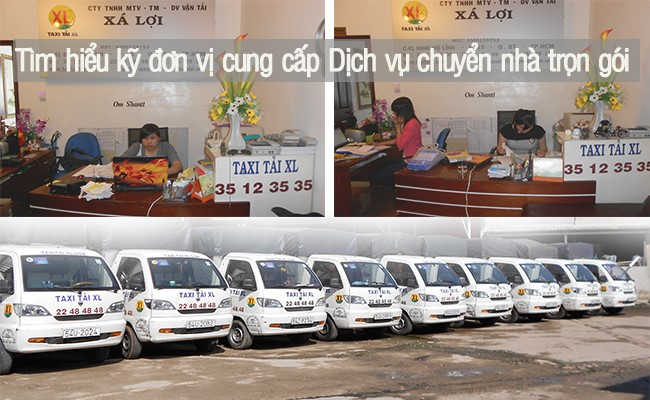 Hệ thống xe tải và văn phòng làm việc của taxi tải Xá Lợi