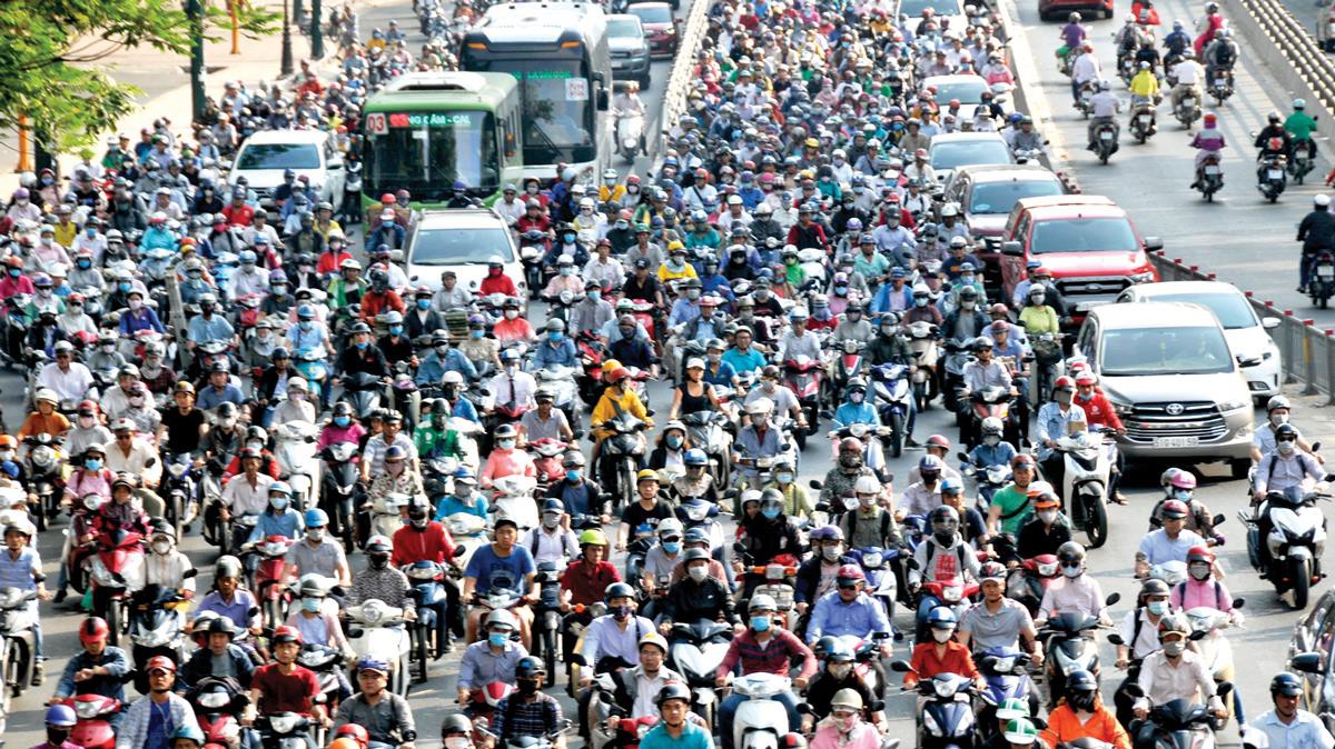 mật độ giao thông trên các tuyến đường