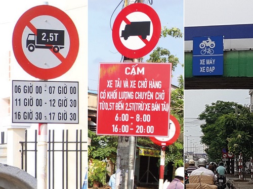Cách nhận biết biển báo cấm xe tải