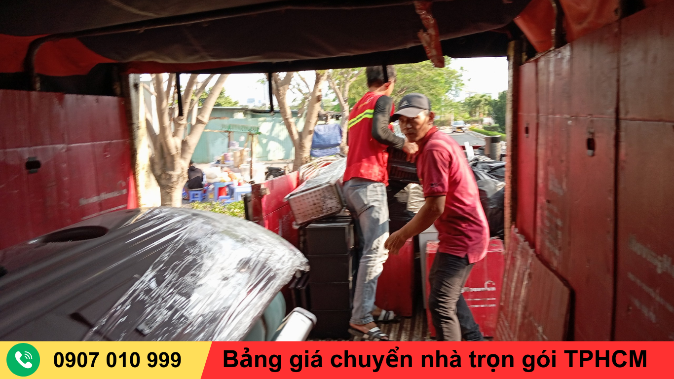 Bảng giá dịch vụ chuyển nhà trọn gói tphcm