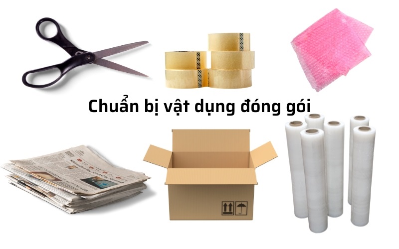 Chuẩn bị vật liệu đóng gói chuyển nhà